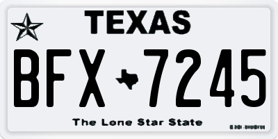 TX license plate BFX7245