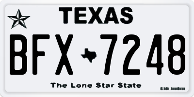 TX license plate BFX7248
