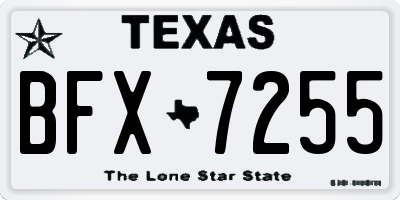 TX license plate BFX7255