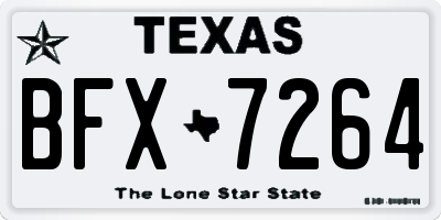 TX license plate BFX7264
