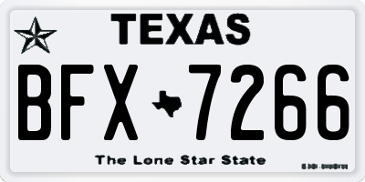 TX license plate BFX7266