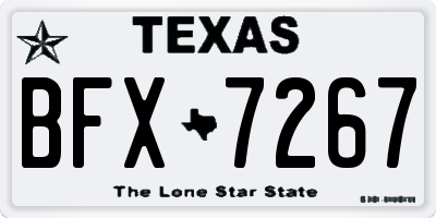 TX license plate BFX7267