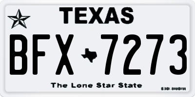 TX license plate BFX7273
