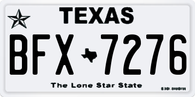 TX license plate BFX7276
