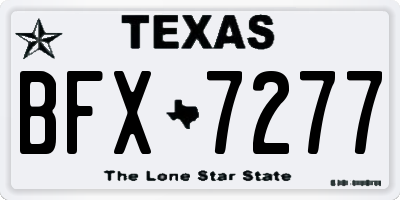 TX license plate BFX7277