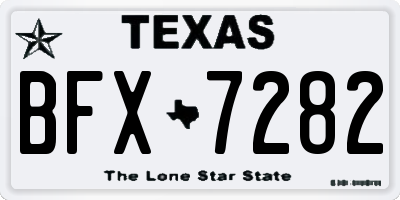 TX license plate BFX7282