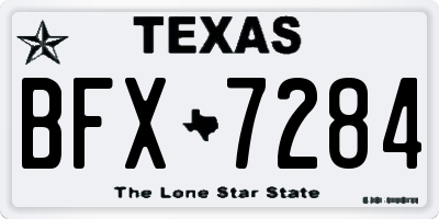 TX license plate BFX7284