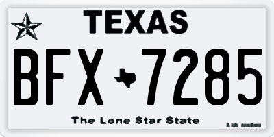 TX license plate BFX7285