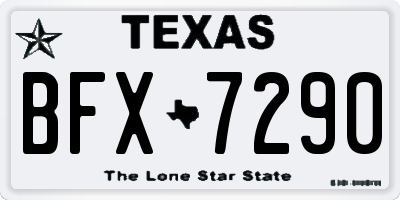 TX license plate BFX7290