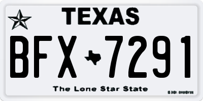 TX license plate BFX7291