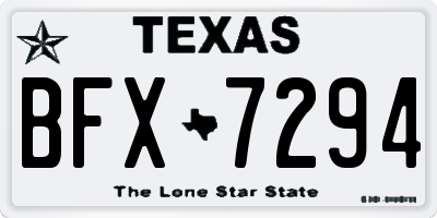 TX license plate BFX7294