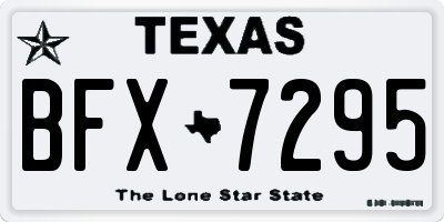 TX license plate BFX7295