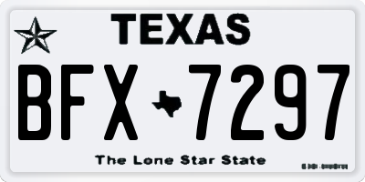TX license plate BFX7297