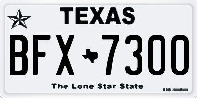 TX license plate BFX7300