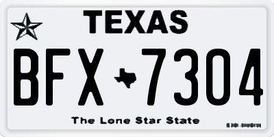 TX license plate BFX7304