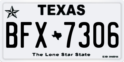 TX license plate BFX7306