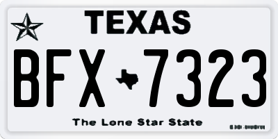 TX license plate BFX7323