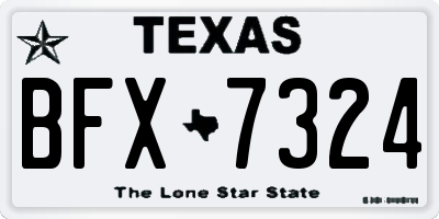TX license plate BFX7324