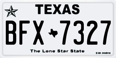 TX license plate BFX7327