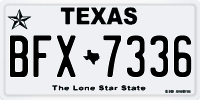 TX license plate BFX7336