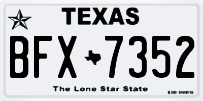 TX license plate BFX7352