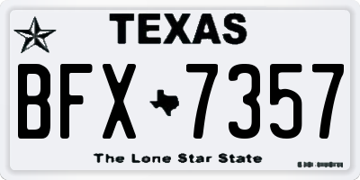 TX license plate BFX7357