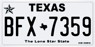 TX license plate BFX7359
