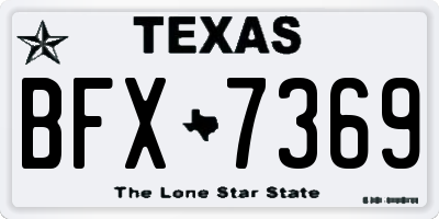 TX license plate BFX7369