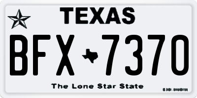 TX license plate BFX7370
