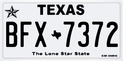 TX license plate BFX7372