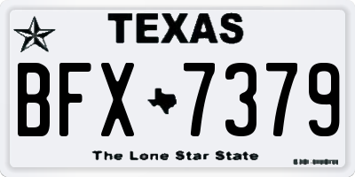 TX license plate BFX7379