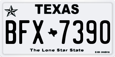 TX license plate BFX7390