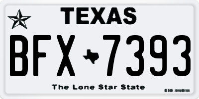TX license plate BFX7393