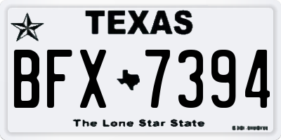 TX license plate BFX7394