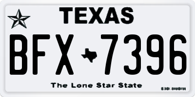 TX license plate BFX7396