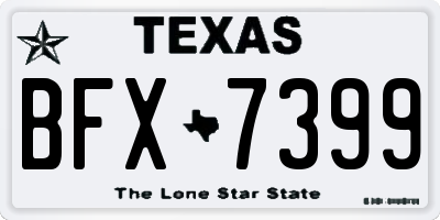TX license plate BFX7399