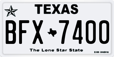 TX license plate BFX7400
