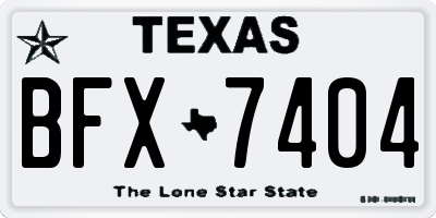 TX license plate BFX7404