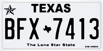 TX license plate BFX7413