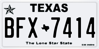 TX license plate BFX7414