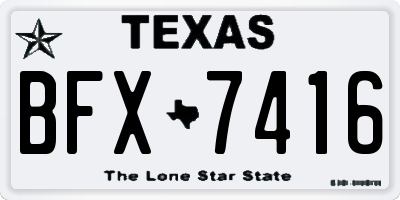 TX license plate BFX7416