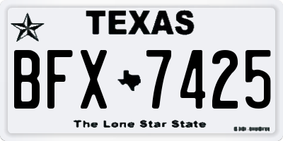 TX license plate BFX7425
