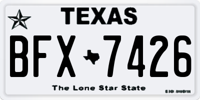 TX license plate BFX7426