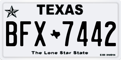 TX license plate BFX7442