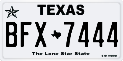 TX license plate BFX7444