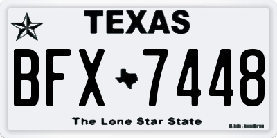 TX license plate BFX7448