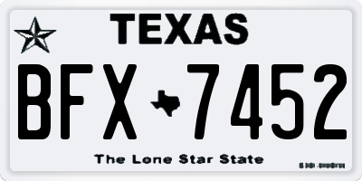 TX license plate BFX7452