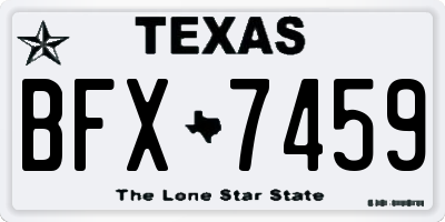 TX license plate BFX7459
