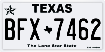 TX license plate BFX7462