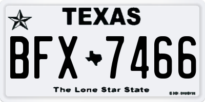 TX license plate BFX7466